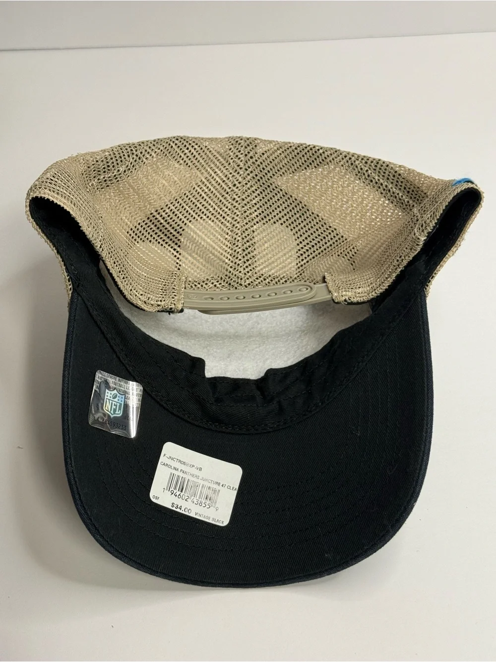 47 Brand Panthers Trucker Hat in Navy,Tan and Light Blue